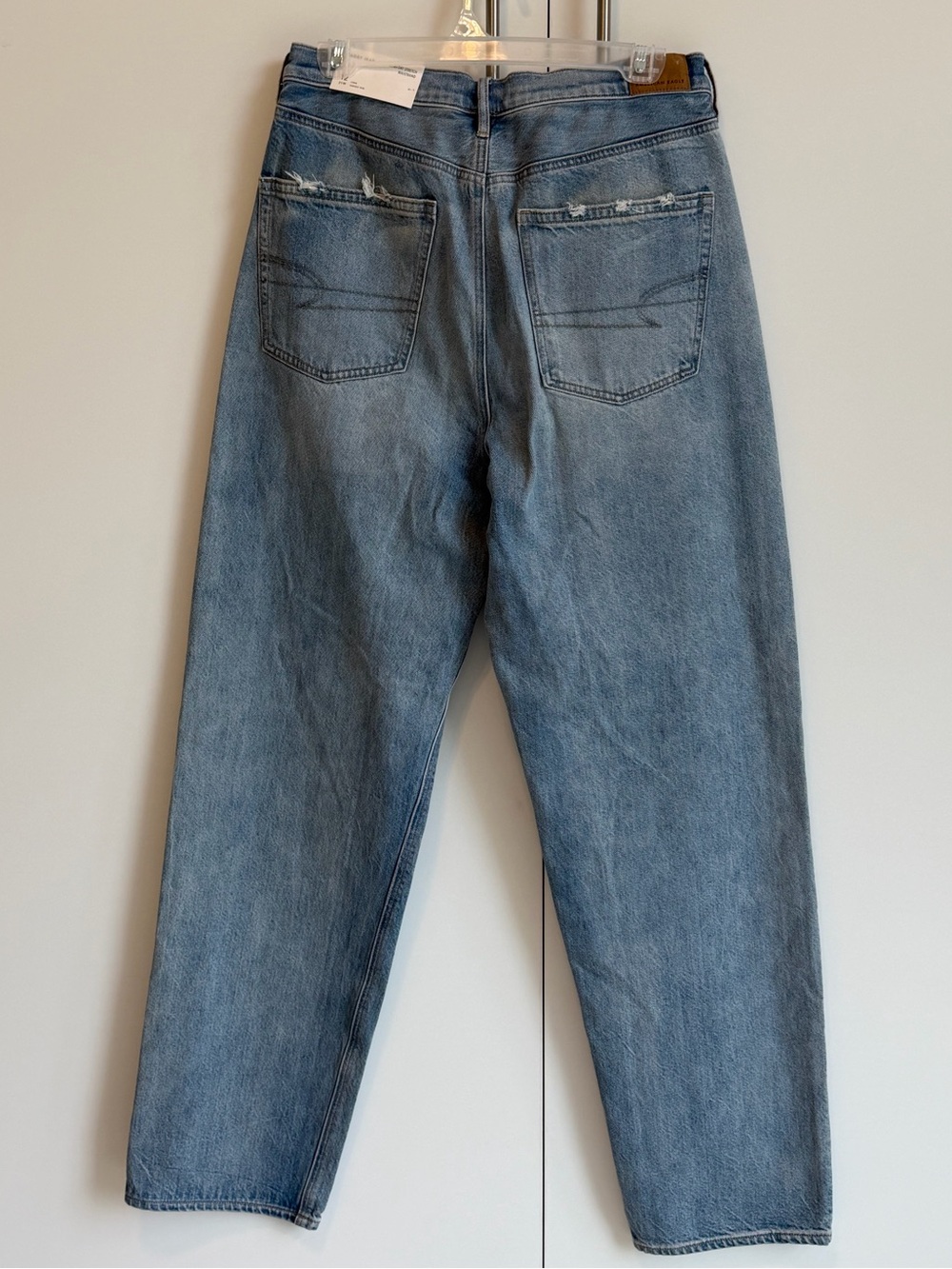 American Eagle Women’s  Baggy Jeans Size 12 Long High Rise Comfort Stretch NWT - Picture 2 of 10